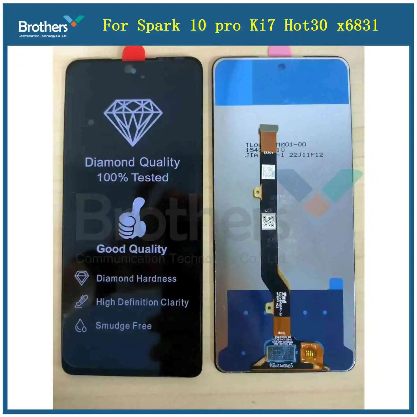 High Quality 6.8 ” For Tecno Spark 10 Pro Ki7 Infinix Hot 30 x6831 LCD Display Touch Screen Digitizer Assembly Repla