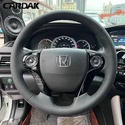 Customize Microfiber Leather Car Steering Wheel Cover For Honda Accord 9 2013-2017 Crosstour 2013-2015 Car Interior