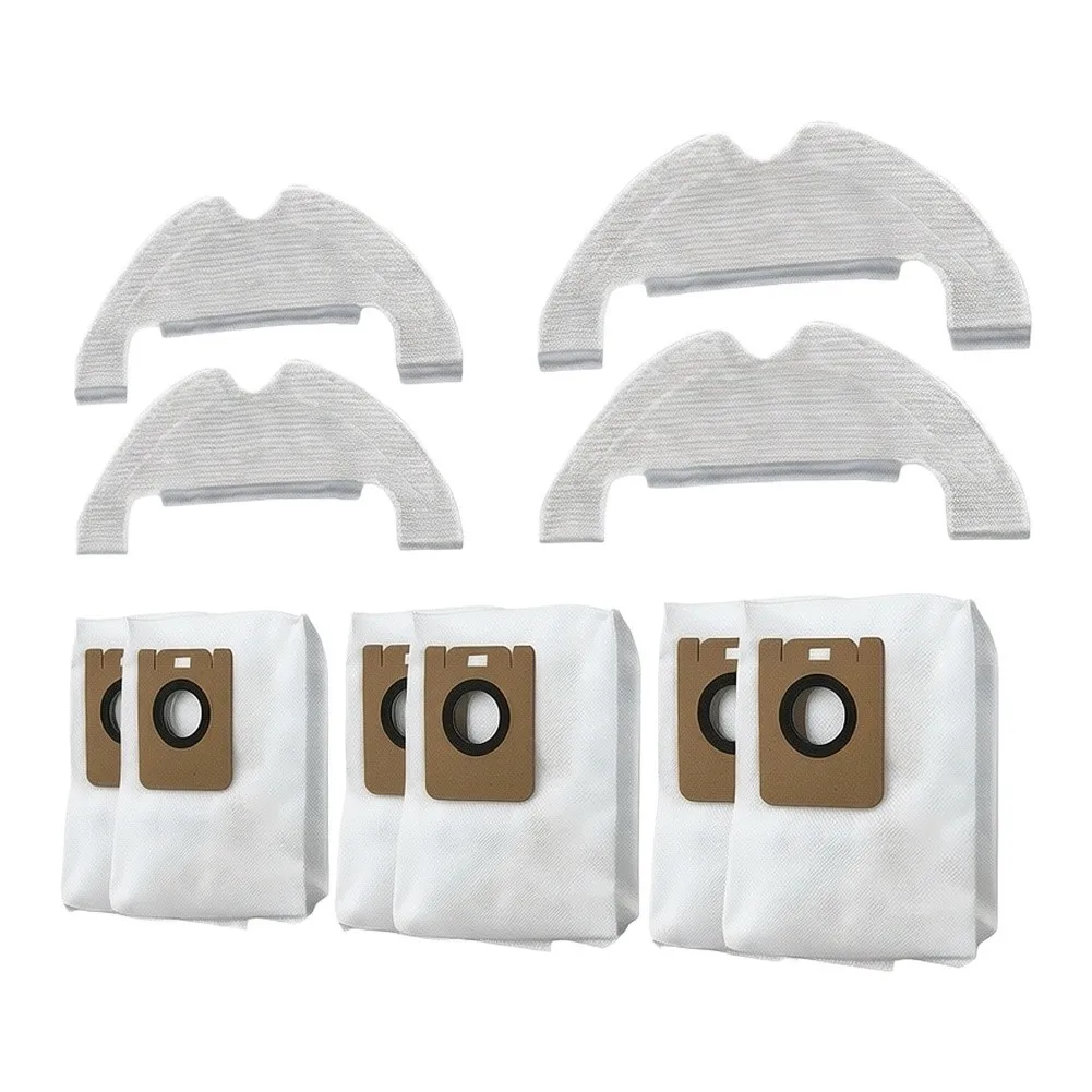 Replacement Dust Bags and for Mop Pads Compatible with For Dreame for Pro L10Plus Robot Vacuum Cleaner 10 Pieces Total