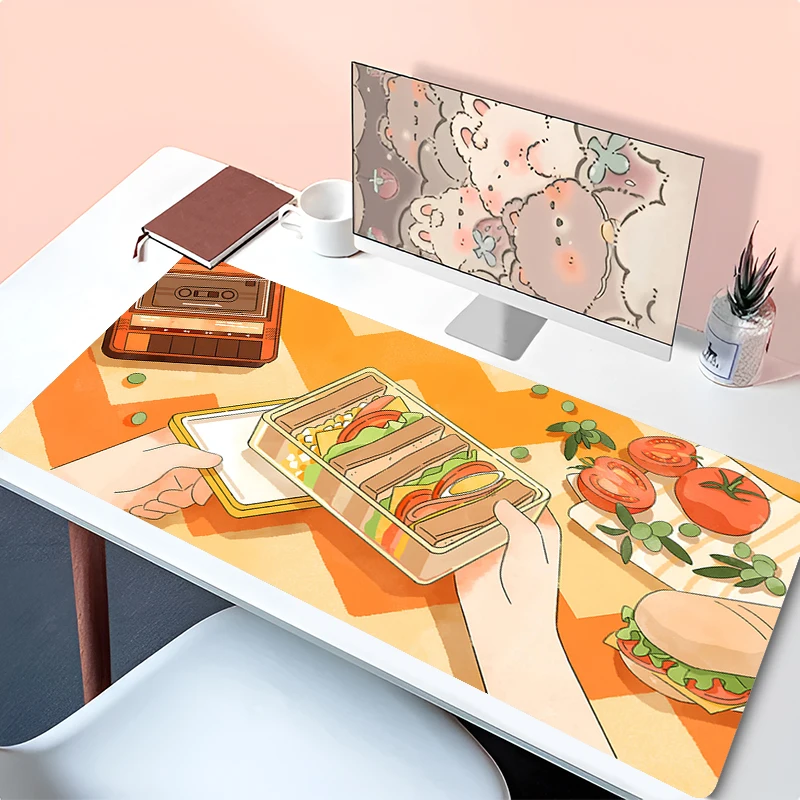 Cartoon Sailor Duck Mouse Pad Blue Sea Sky Desk Mat Laptop Anime Gamer Cabinet Mousepad PC Bunny Gaming Accessories Keyboard Rug