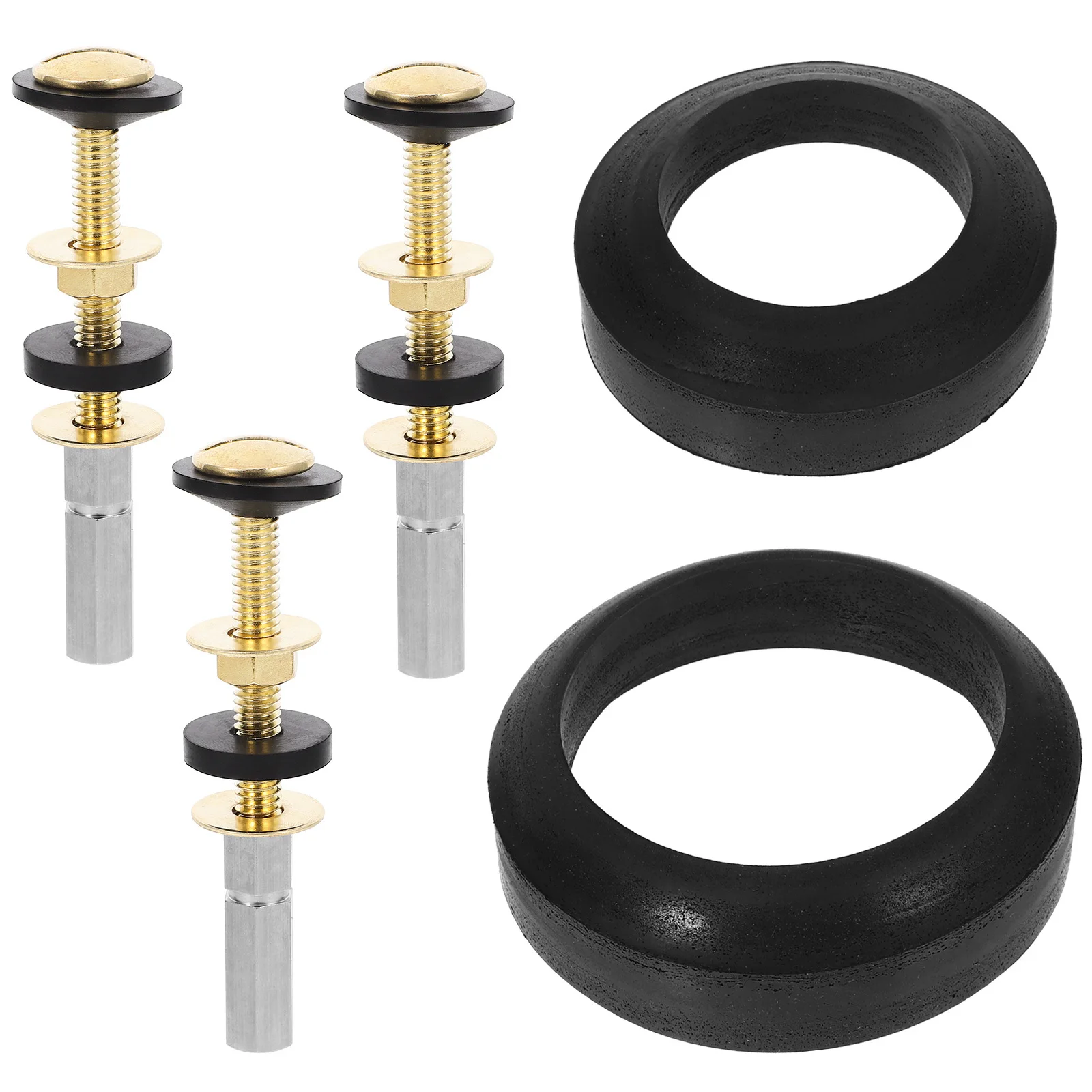 

1Set Toilet Tank Bolts and Washers Set Reliable Seal Ring Cost-Effective Solution for Bathroom Repairs Toilet Tank Bolts