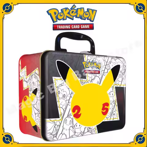 Original Genuine Pokemon Trading PTCG Cards US Version English 25 Anniversary Suitcase Out of Print Collectibles Child Gift