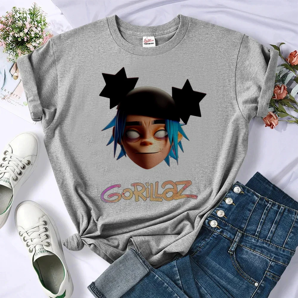Gorillaz t-shirt femme kawaii clearance sales jojifuku funny cheap t shirt party japanese streetwear jojifuku manga