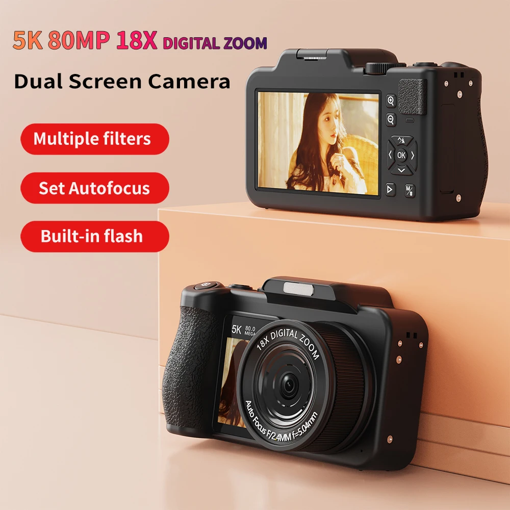 V02 5K Digital Camera 18X Digi - Photography Vintage Style recension och pris