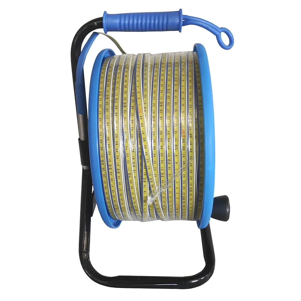 Portable Electronic Water Level Gauge for Deep Wells up to 30M~600M Underground Steel Ruler with Alarm for Liquid Measurements