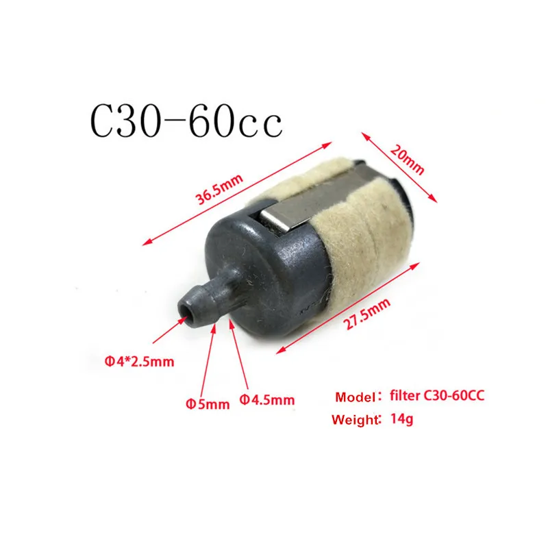 1 filtro de tanque de combustible 30-80CC avión