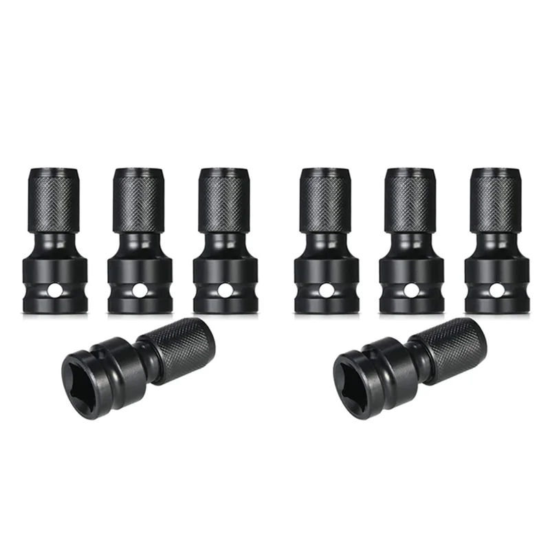 

A20F-12 Pcs Impact Adaptor 1/2 Square Drive To 1/4 Hex Shank Socket Adapter Quick Release Chuck Converter For Ratchet Wrench