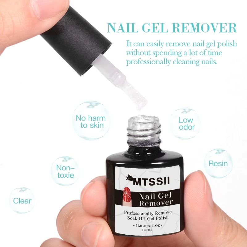 Mtssii-Gel removedor rápido mágico para uñas, Gel limpiador UV LED, barniz desengrasante, botella de cristal para manicura