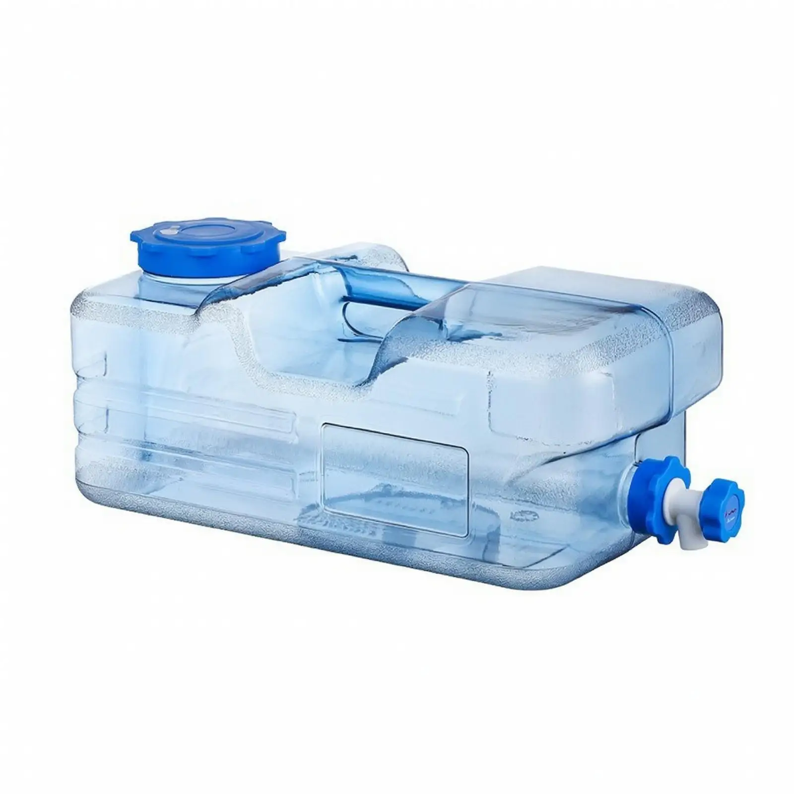 Portable Water Tank with Tap Leakproof Water Jug with Faucet Camping Container with Spigot Slim Adjustable Dispensing