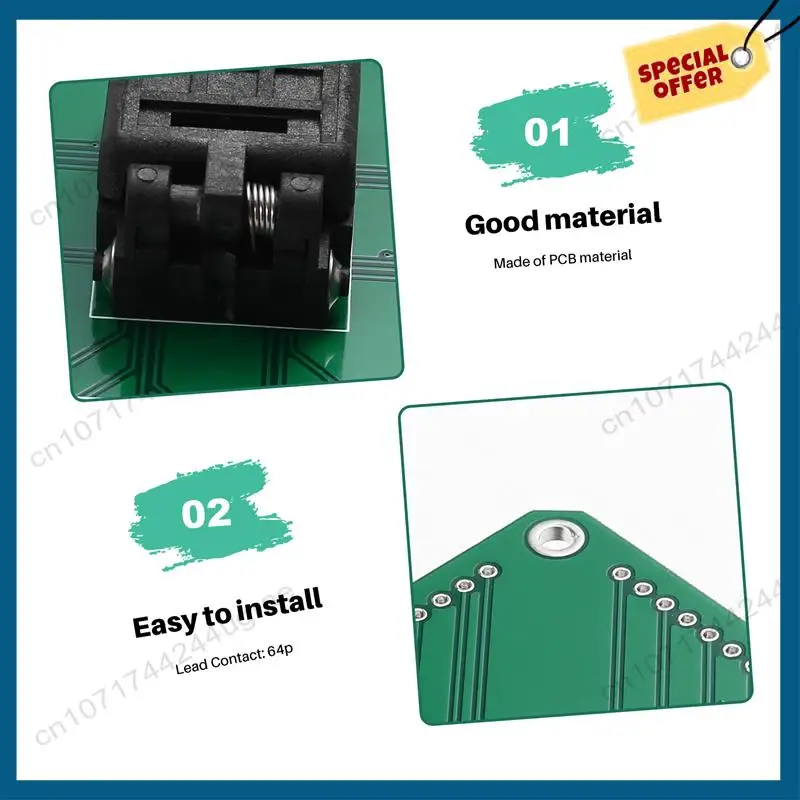 -A15I Plastronics IC Test Adapter 64QN50S19090 - QFN64 To DIP, 0.5Mm Pitch, Perfect For 9X9mm IC Package Burn-In
