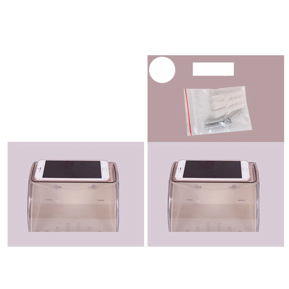 

Waterproof Paper Towel Holder Toilet Storage Suction Cup Bulk with Cups Rectangle