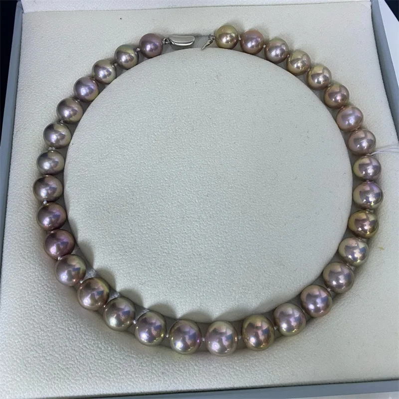 

Ожерелье Эдисона из натурального жемчуга 11-14 мм, красочное круглое ожерелье высокого качества