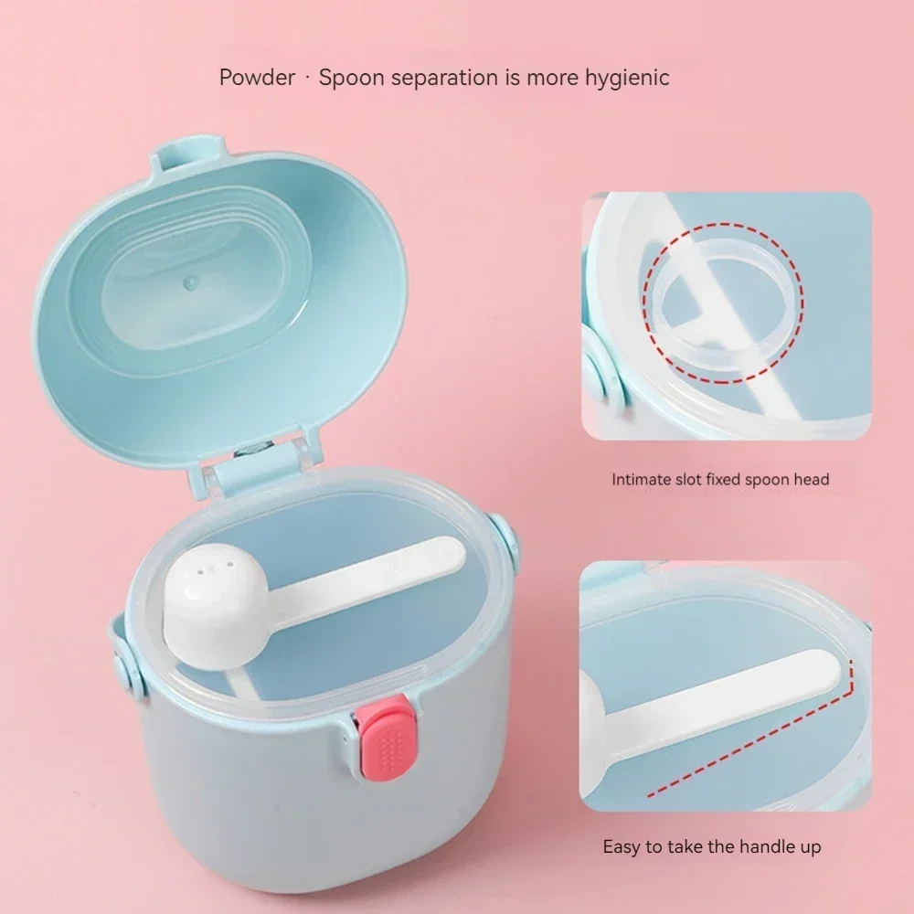 Portable Baby Food Storage Box BPA Free Formula Dispenser Cartoon Infant Milk Powder Box Toddler Snacks Cup Container