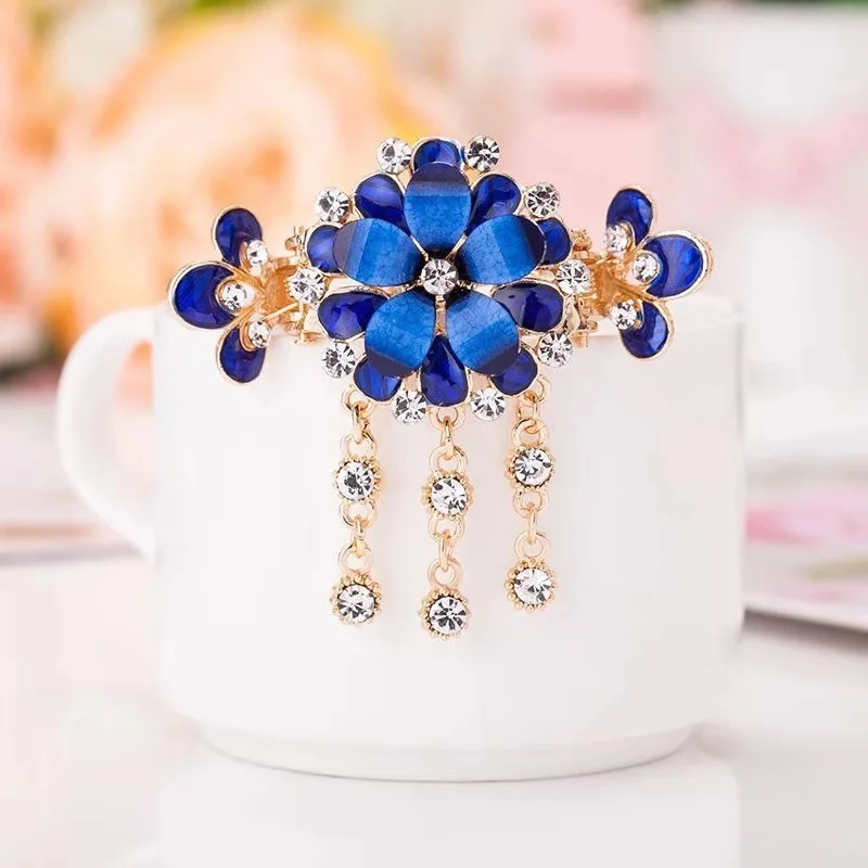 Zircon Butterfly Hairpin Peacock Hair Clip CZ Tassels Enamel Flower Hairpins Headbands for Women Hair Accessories