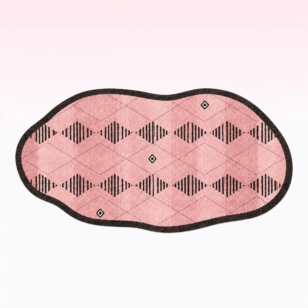Girly Heart Makeup Desk Mat Stain-resistant Absorbent Office Desk Mat Non Slip Pink 80CM Desktop Decor Pad Vanity or Workspace