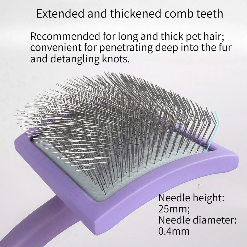 Pet Comb Solid Wood Hair Pulling, Large Dogs, Thick Needles, Fluffy Hair, Dog Comb for Beauticians