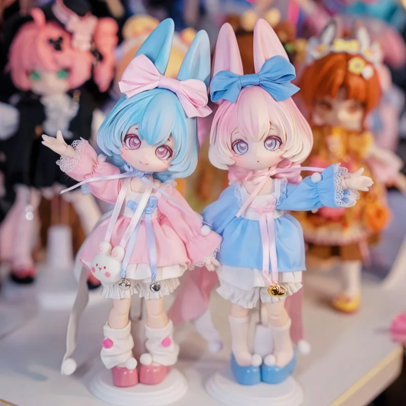 

Аутентичная недействительная кукла Jumping Moon Time Rabbit Series 1/12 Bjd глухая коробка Kawaii фигурка подвижная игрушка настольное украшение подарок для девочек