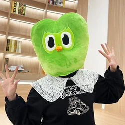 Duolingo Green Owl Headgear Plush Hat Wearable Cute Cross-Dressing Masque Headwear Hat Cosplay Party Kids Adult New Year Gifts