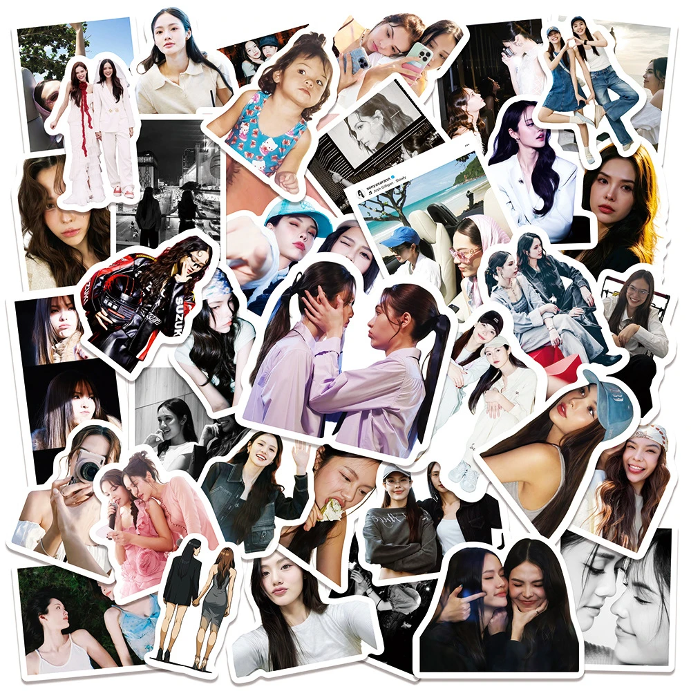 50pcs Thai drama CP Themed stickers,Lookmhee & Sonya DIY water cup decorations, matte film, waterproof stickers, fan gifts
