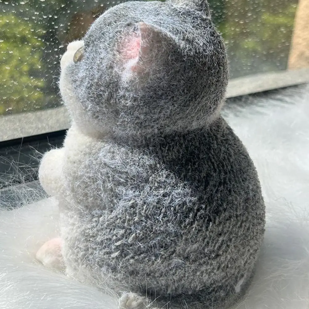 Nouveauté : Mini chat anti-stress à rebond lent, en forme de dessin animé, simulation animale, doux et compressible