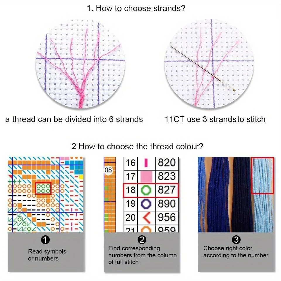 Cross Pattern Mandala Flower Cotton Thread Needlework Printed Canvas DIY Kits Home Decoration Gift - view 4