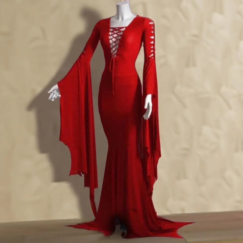 Halloween Spicy Girl Stil Slim Fit Kleid Neue Fledermaus Ärmeln Fischschwanz Kleid frauen Tragen Herbst Neue Temperament Slim Fit kleid