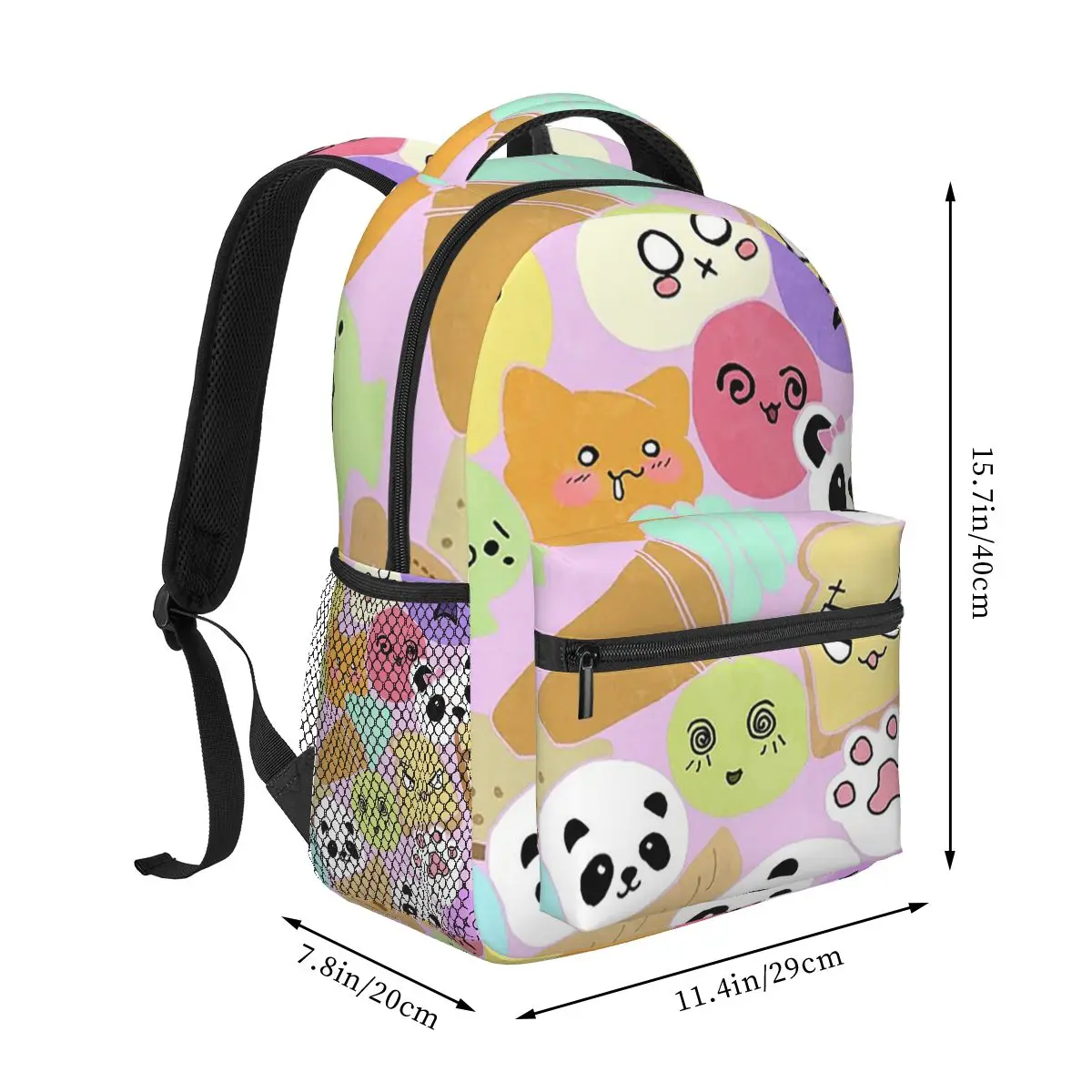 Squishies Mochilas Desenhos Animados para Crianças, Mochilas Escolares, Mochila de Viagem, Bolsa de Ombro, Grande Capacidade, Bookbag para Meninos e Meninas