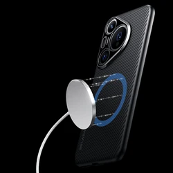 Luxury Carbon Fiber Pattern Kevlar Feel Hard PC Cover For Huawei Pura 70 Pro Plus 70 Ultra Case for Magnetic Wireless Charge