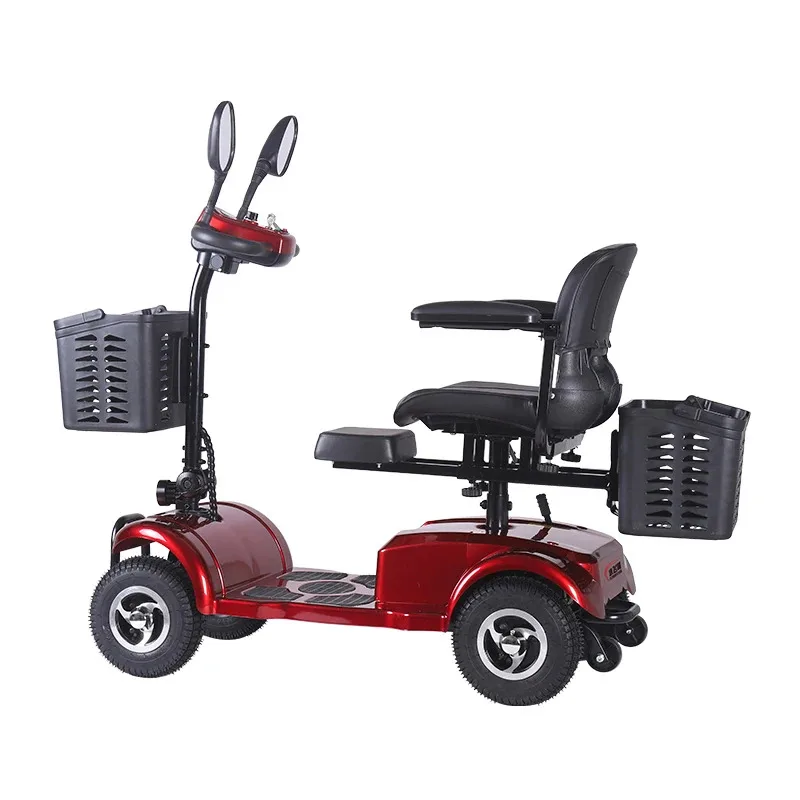 

Factory Hot Selling Lead-acid 4-wheel Electric Scooter Electromagnetic Brake Disled Adult Elderly Mobility Scooters