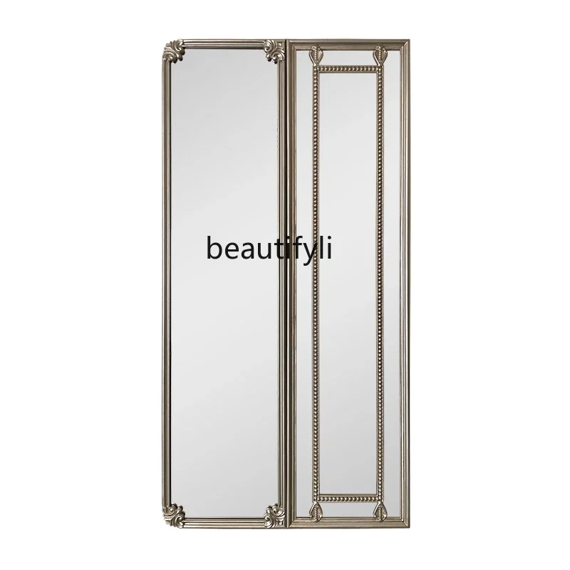 A16 American retro full-length mirror home full-body floor mirror bedroom fitting mirror customization