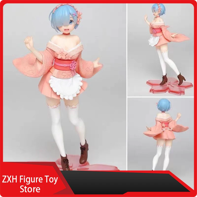 Life In A Different World To Start With Zero Figure Rem Sakura Impression 23cm Pvc Model Desktop Decoration Toys For Kids Gift