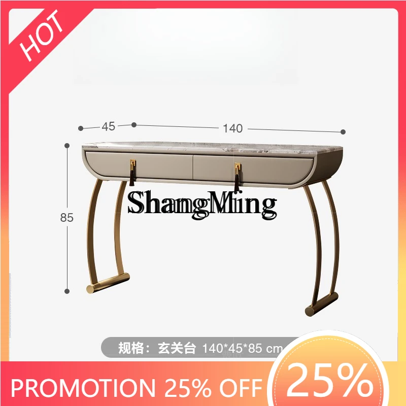 

ZYY advanced exquisite light luxury entrance cabinet living room advanced large flat sofa back a few entrance tables