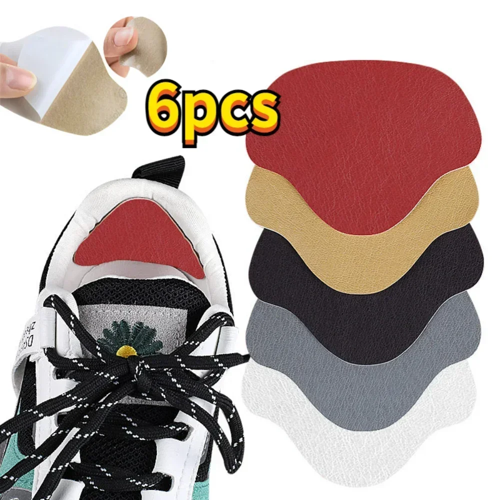 6Pcs Heel Wear Repair Heel Anti-wear Stickers Foot Pad Inserts Sneakers Heel Protector Foot Care Insert