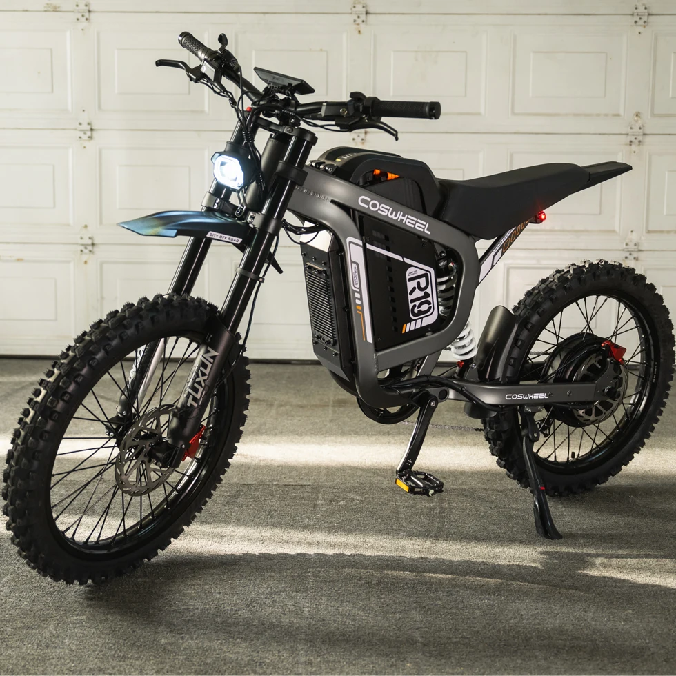 R19 6000W 72V High Torque Electric Motorbike, All Terrain Off-Road Electric Dirt Bike For Jungle Mountain Rough Terrain Travel