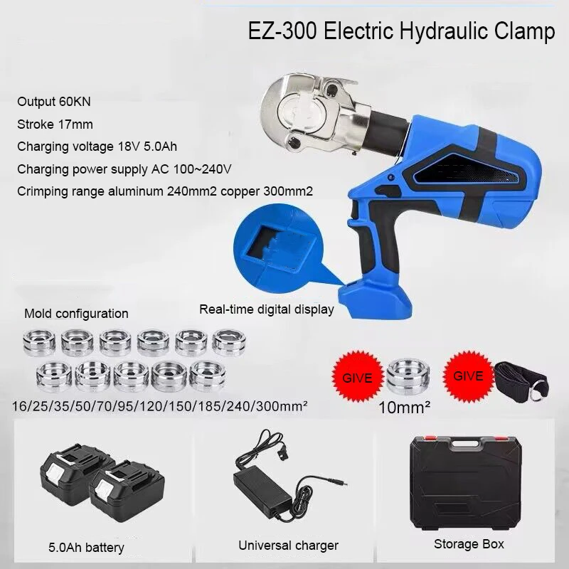 

Aluminum Wire Nose Hydraulic Tool Rechargeable Digital Display Electric Hydraulic Pliers Continuous Crimping Copper