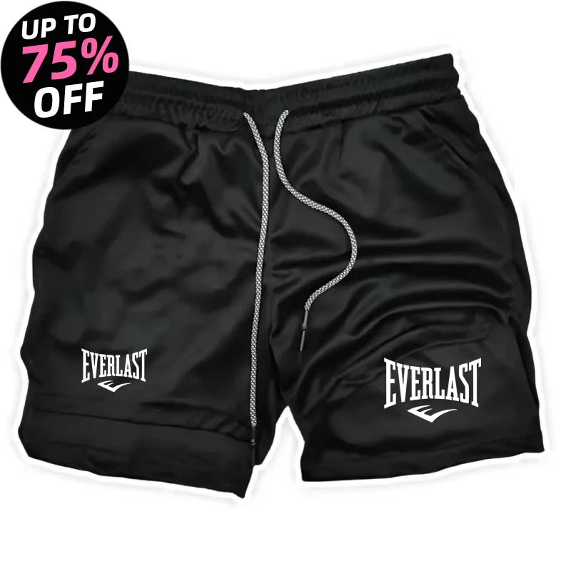 

Men's Cross Logo Print 2 In 1 Sports Shorts Sweat-Wicking Breathable Lightweight Minimalist Design Slim Fit For Workout Training