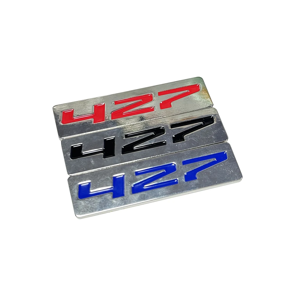 

Хромированный яркий металл 427 Модифицированная эмблема двигателя с двусторонней лентой ZZ4 L88 Hot Rod Модифицированная автомобильная деталь 3/4 "X 3"