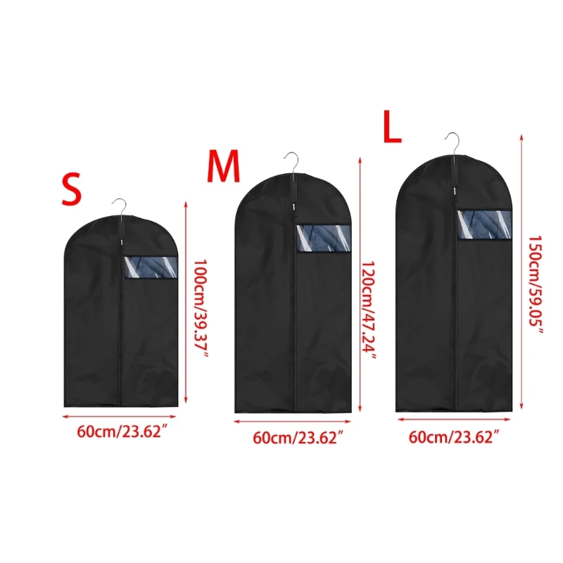 Dustproof Clothing Covers Coat Suit Dress Protector Hanging Garment Bags Closet Waterproof Clothes Dust Cover