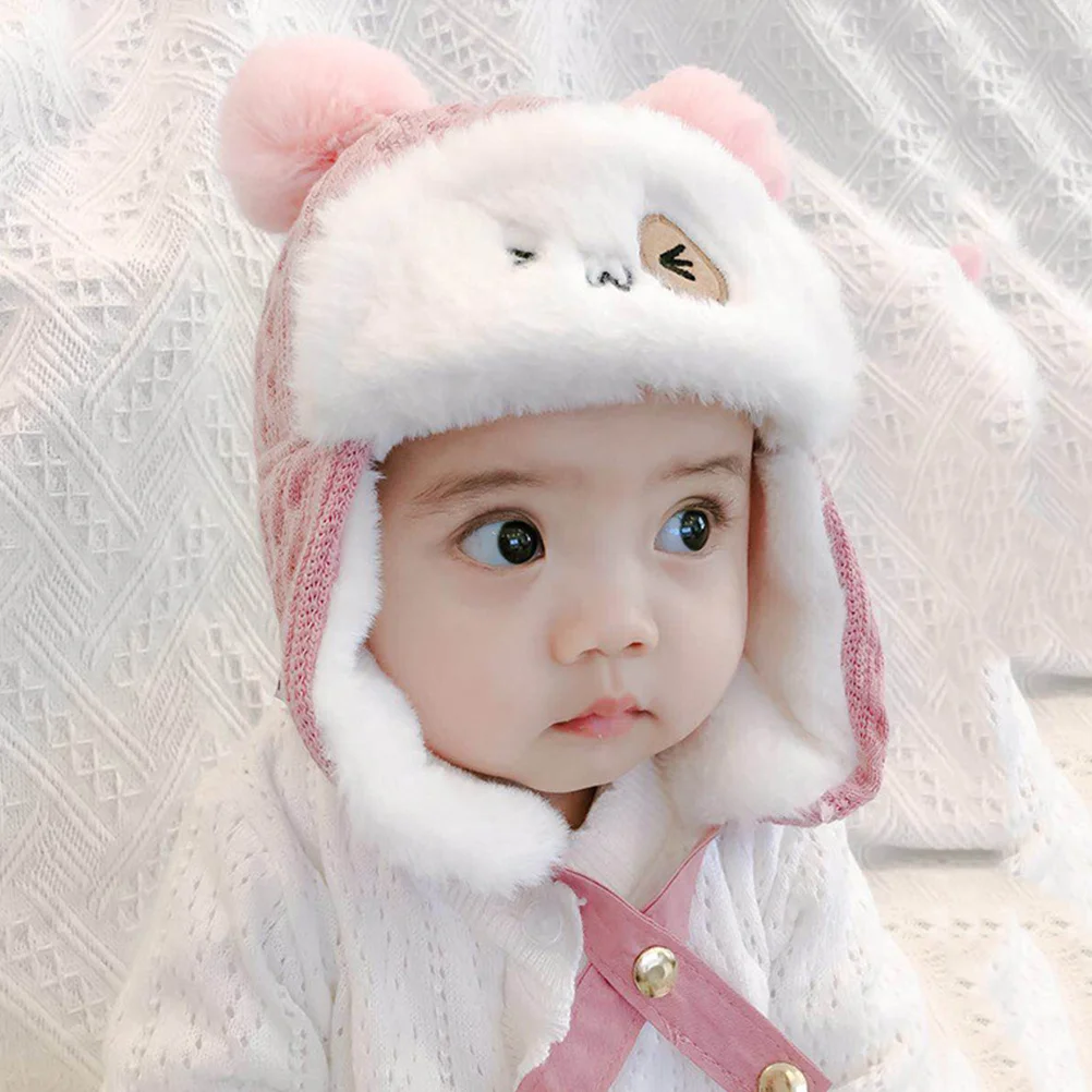 

Thickened Fleece Earflap Hat Winter Warm Cotton Beanie Soft Skin-Friendly Windproof Protection Outdoor Holiday Gift