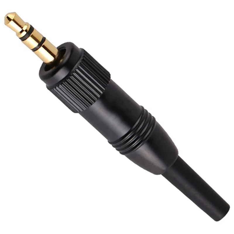 5 PCS 3.5Mm Plug Stereo Screw Locking Audio Lock Connector Black & Gold Plastic+Metal For Sennheiser For Sony Nady Audio2000s