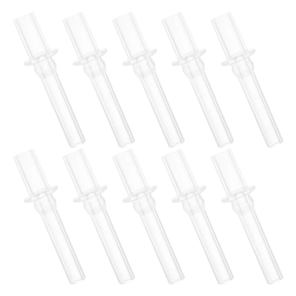 

10 Pcs Sip Cup Replacement Spout Straws Tips Tumbler Reusable for Kids Nozzle Head Silica Gel Silicon Smoothie Child Clear