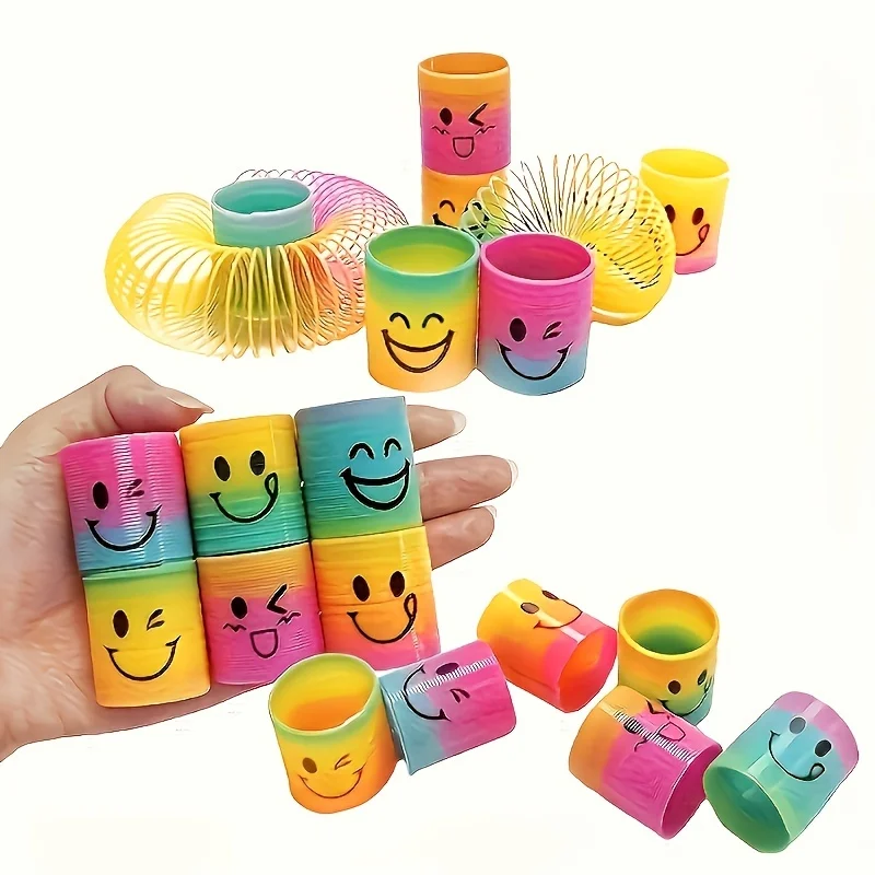 12/24/36 Stück Regenbogen-Spiralspielzeug Slinky Coil Fidget Toy Kindergeburtstag Party-Geschenk Geschenktüten-Füller Stressabbau-Spielzeug – Detail 6