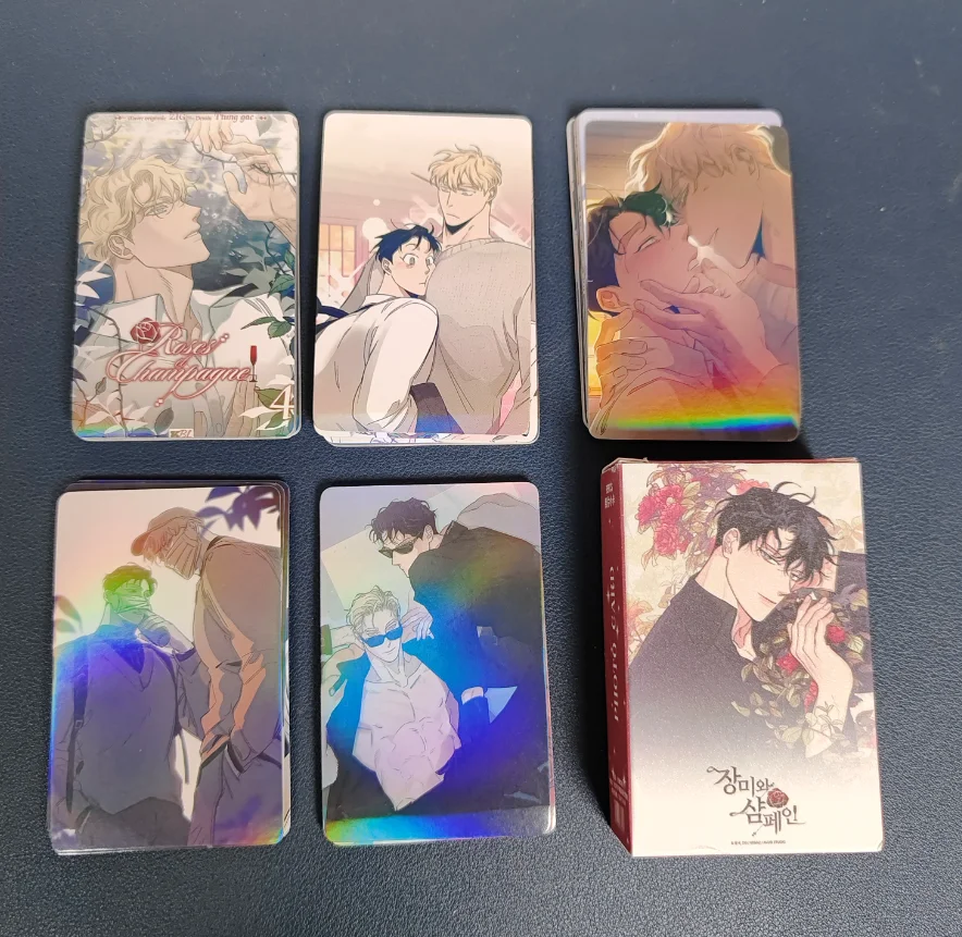 55 Pcs/set Korean Manhwa Laser Lomo Card Comic Characters 3 Inches Photocard Cosplay Gift