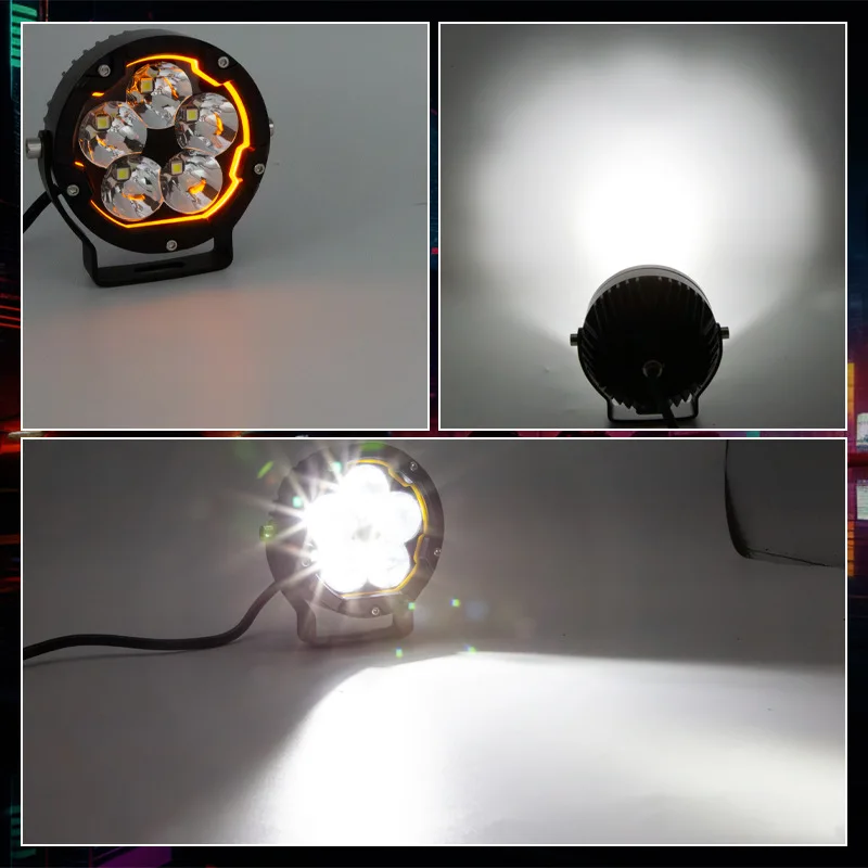 160 واط LED سيارة ضوء العمل الأضواء مع شعاع المحيطة دراجة نارية ترقية على الطرق الوعرة A-عمود الجبهة مصباح Led أضواء اكسسوارات السيارات