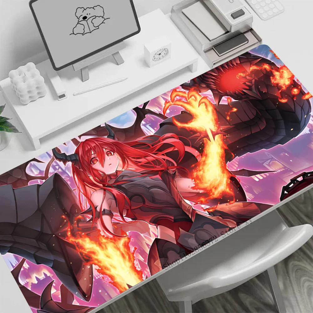 Game Yu-Gi-Oh Promethean Princess Bestower Of Flames Mousepad Large Keyboard Desk Mat Gaming Mouse Pad LockEdge Edge Non-slip