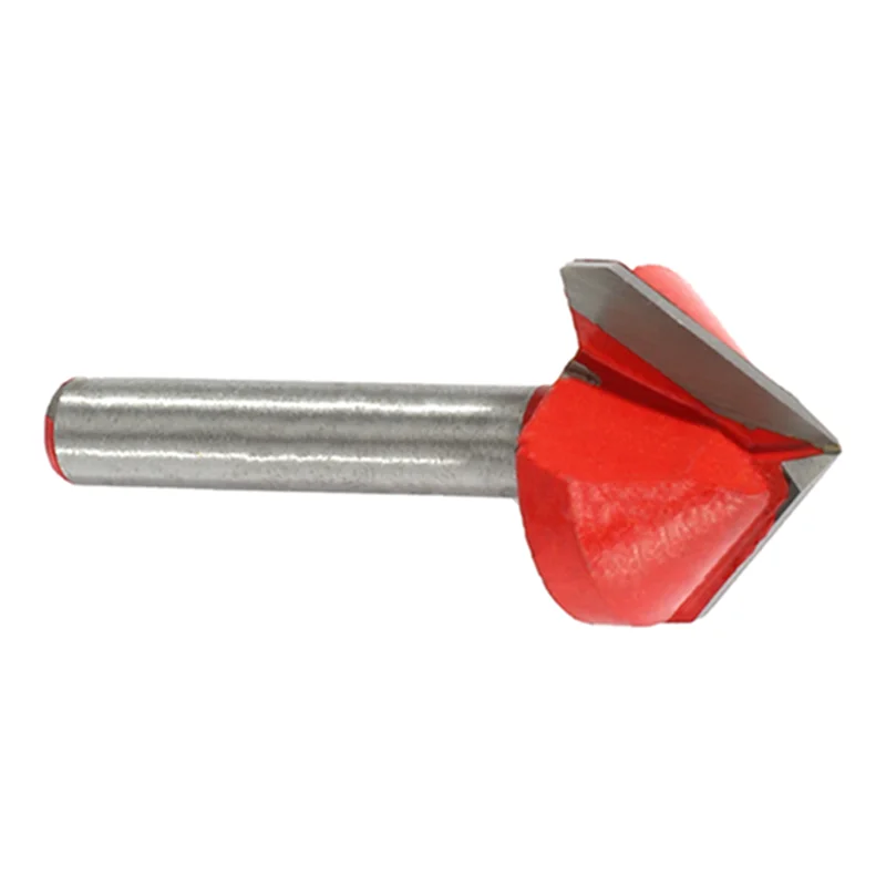 ABRW-4X Incisione CNC Punta con scanalatura a V Punte 3D Router Intaglio Utensile da taglio 90 gradi 6Mmx22mm
