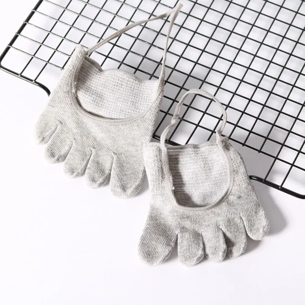 

Simple Half Palm Women Sling Socks Solid Color Cotton Five Finger Socks Foot Care Toe Separator Socks Half Palm Insoles