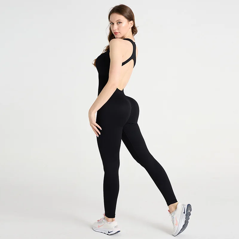 

Bodycon Jumpsuit Women Full Seasons Casual Fitness Sporty Playsuit Sleeveless Slim Activewear All In One Jumpsuit Clothing Lady