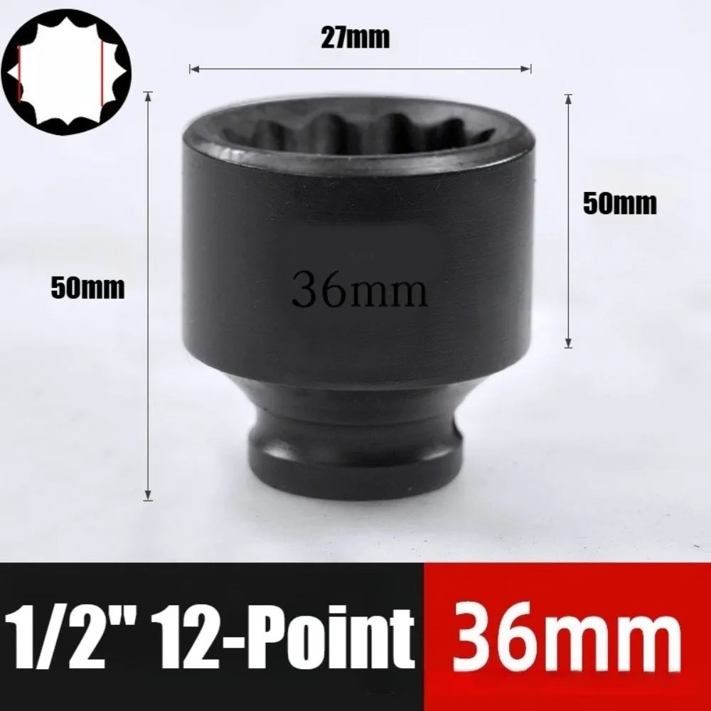 8-46mm 1/2" Dr. Hochleistungs-Schlagschraubersatz 12-Punkt Metrisch CR-MO 1/2-Zoll Antrieb Spindelachsen-Mutter Schlagschraubersatz – Detail 4