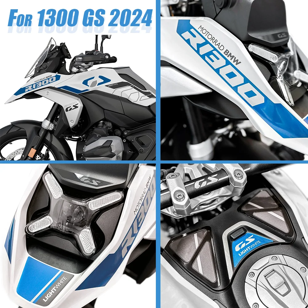 

Motorcycle Accessories Waterproof Protective Sticker 3D Epoxy Resin Protective Sticker FOR BMW R 1300 GS Light White 2024